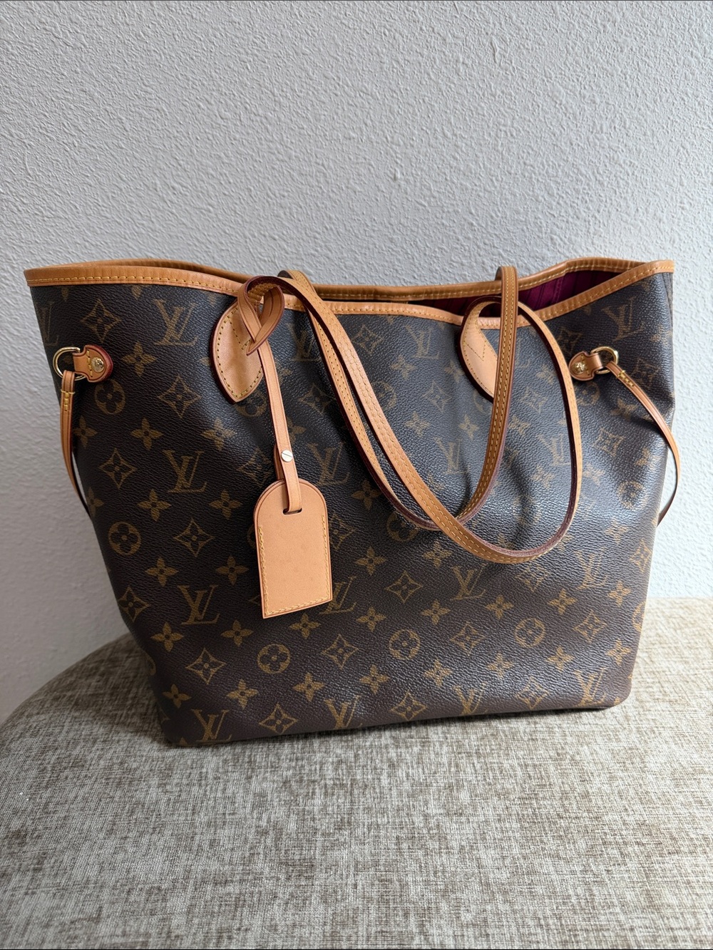 Louis Vuitton Monogram Canvas Tote with Natural Vachetta Trim